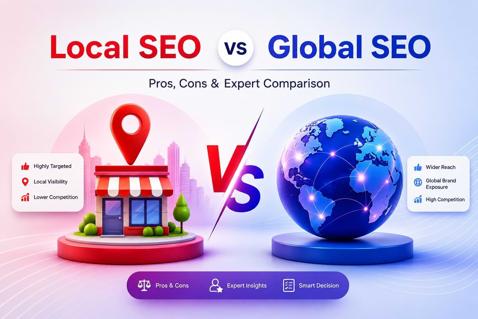 Local SEO vs Global SEO: Pros, Cons & Expert Comparison